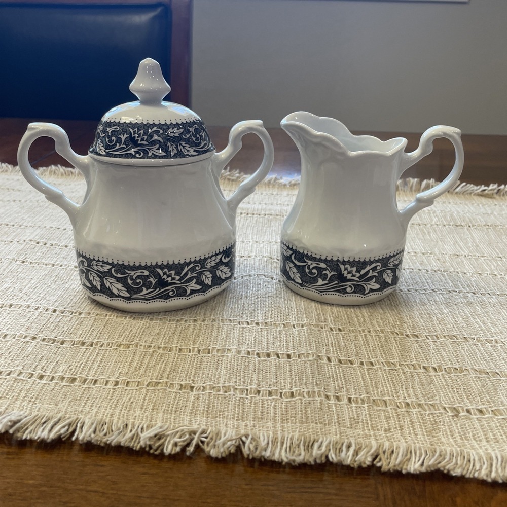 Vintage‎ Sterling Colonial Ironstone J&G Meakin Sugar & Creamer ENGLAND Black